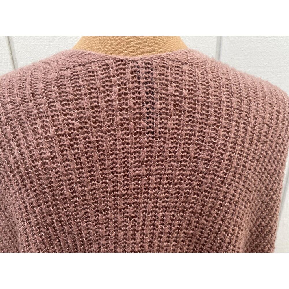 Torrid Ribbed Knit Shawl/Poncho/Wrap In Rose/Mauve Color One Size - Picture 8 of 11